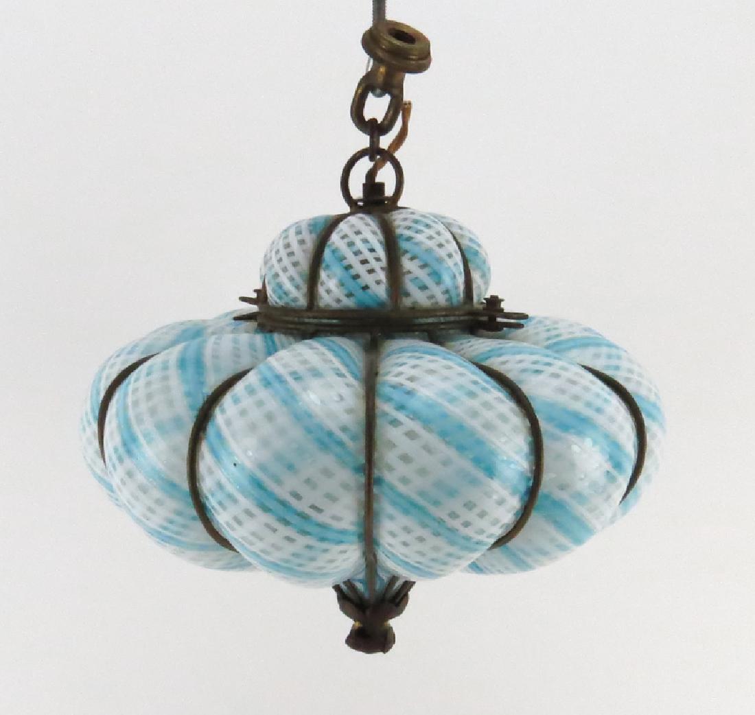 Mid Century Seguso Murano Latticino Caged Art Glass (1 of 3)