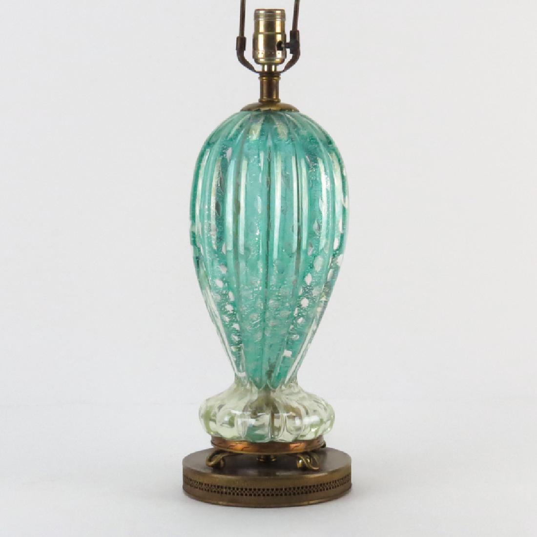 Mid Century Murano Barovier Tosso Teal Art Glass Table (1 of 4)