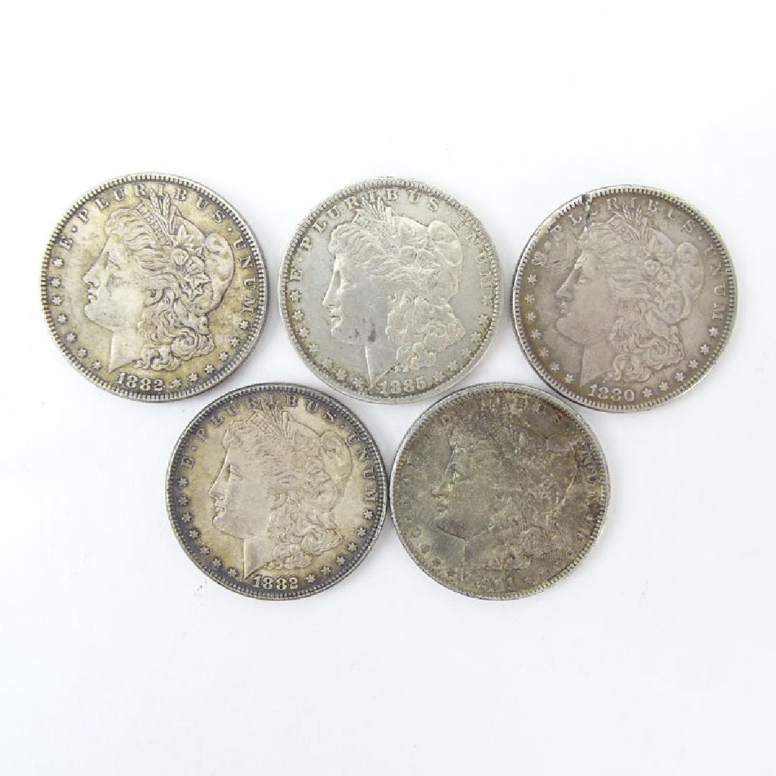 Lot of Five (5) 1882-1901 U.S. Morgan Silver Dollars. (1 of 3)