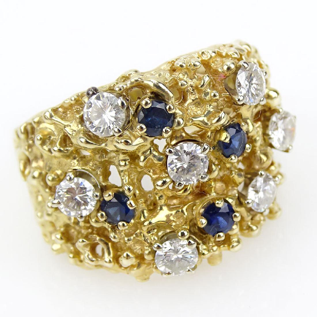 Lady's Vintage Sapphire, Diamond and 14 Karat Yellow (1 of 3)