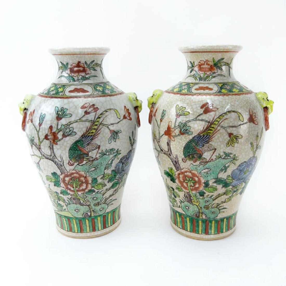 Pair of Modern Chinese Qing Dynasty Style Pottery (1 of 8)