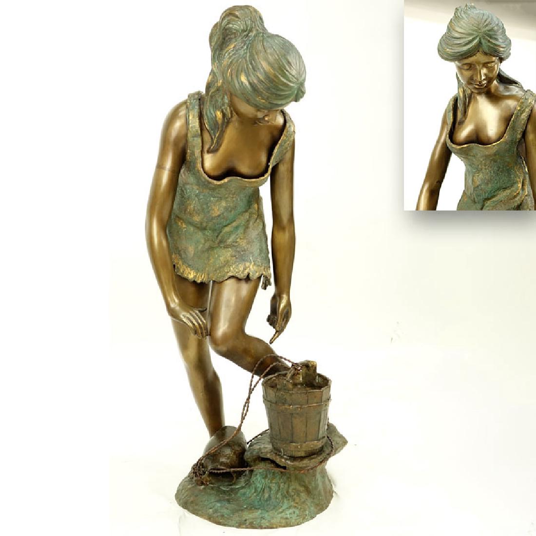 A. de Luca (20th Century) Art Nouveau Bronze Sculpture.
