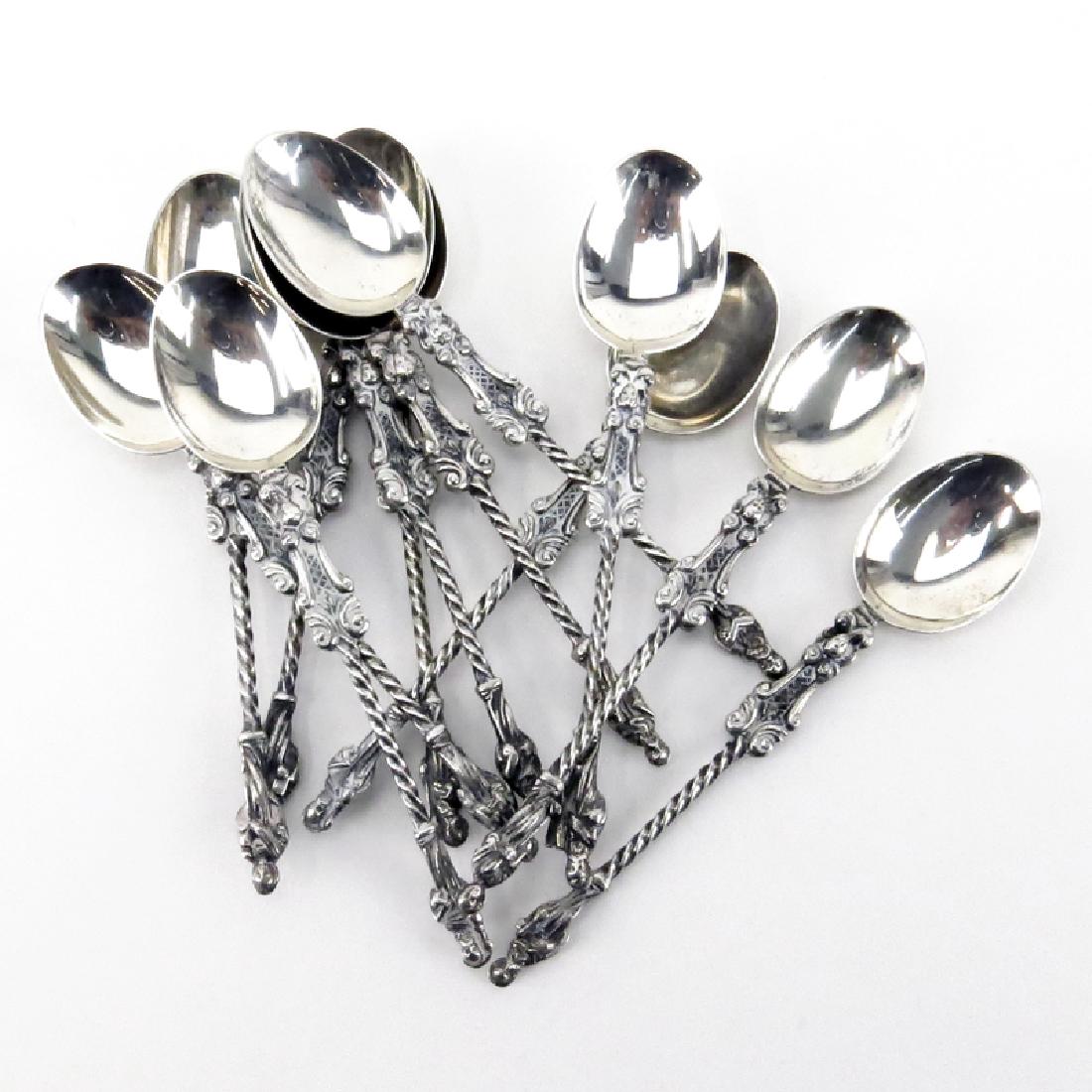 Twelve (12) Sterling Silver Victorian Style Repousse (1 of 3)