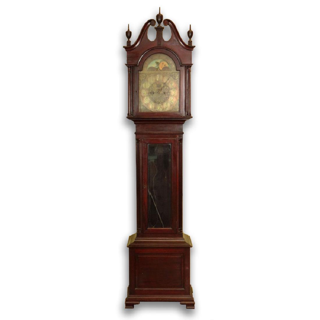 Antique German Grandfather Clock Retailed by Hershede.