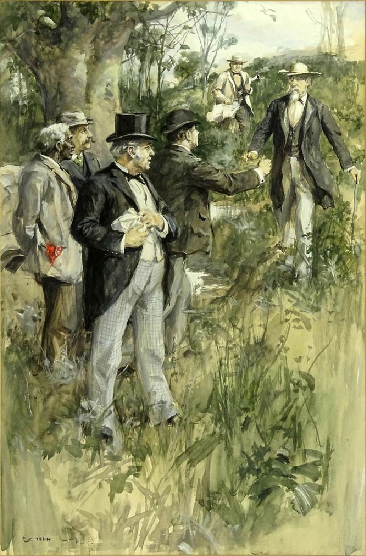 Frederick Coffay Yohn, American (1875-1933) Gouache on (1 of 7)