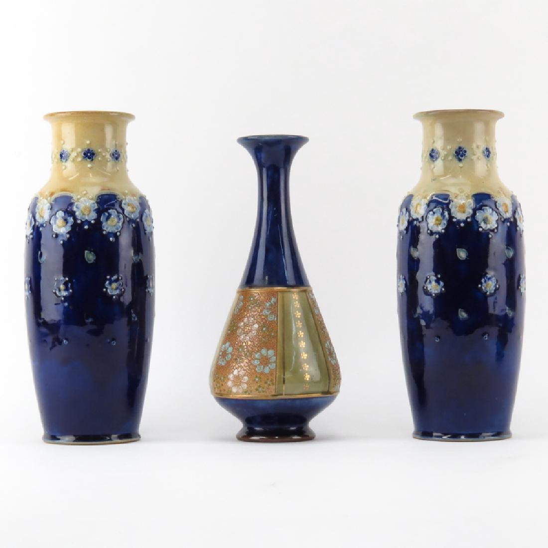 Three (3) Royal Doulton Burslem Art Nouveau Pottery. (1 of 4)