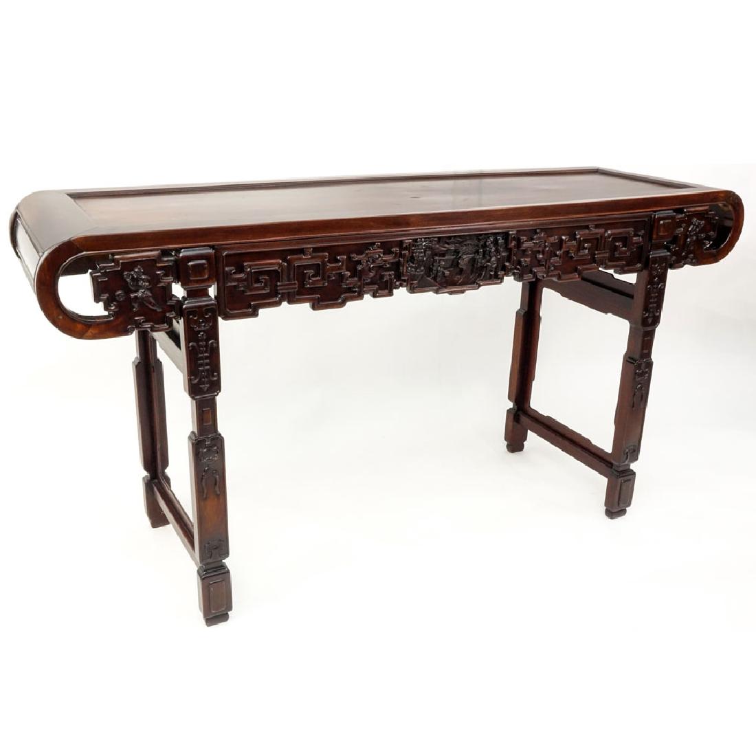 Antique Chinese Hand Carved Rosewood Altar Console (1 of 2)
