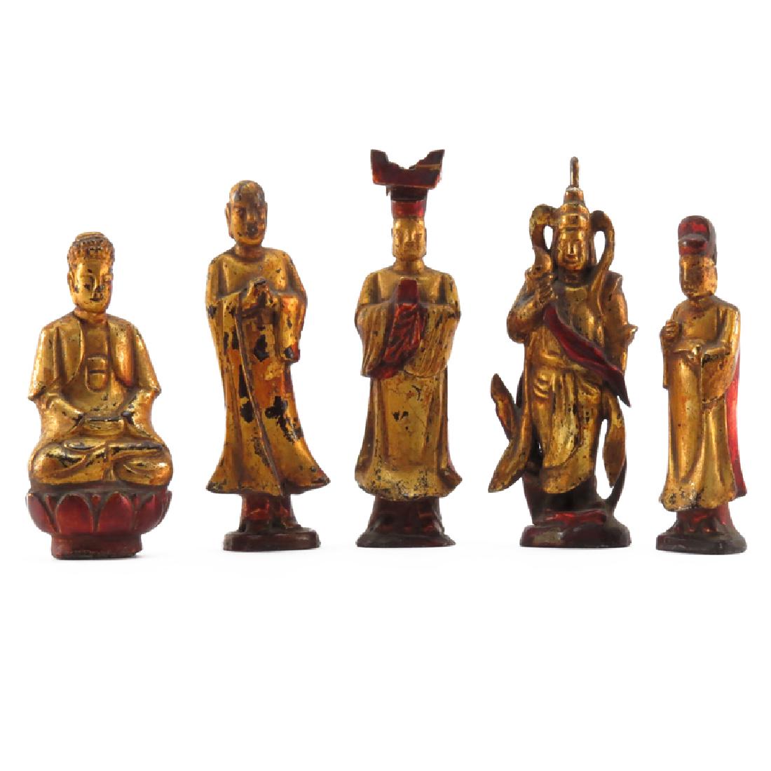 Grouping of Five (5) 19/20th Century Chinese Wood (1 of 2)