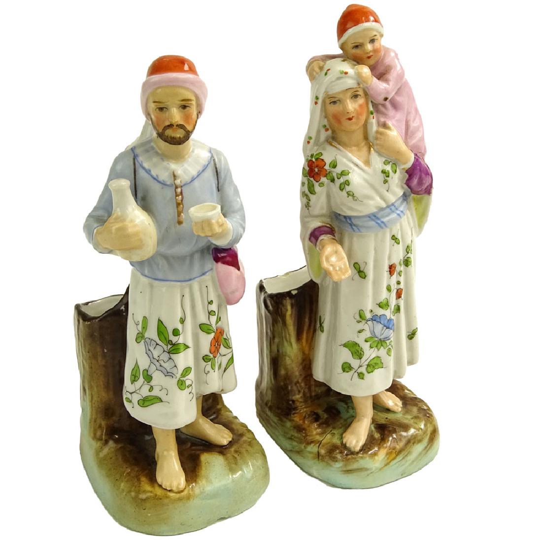 Pair of Vintage Turkish Hand Painted Porcelain Figural (1 of 10)