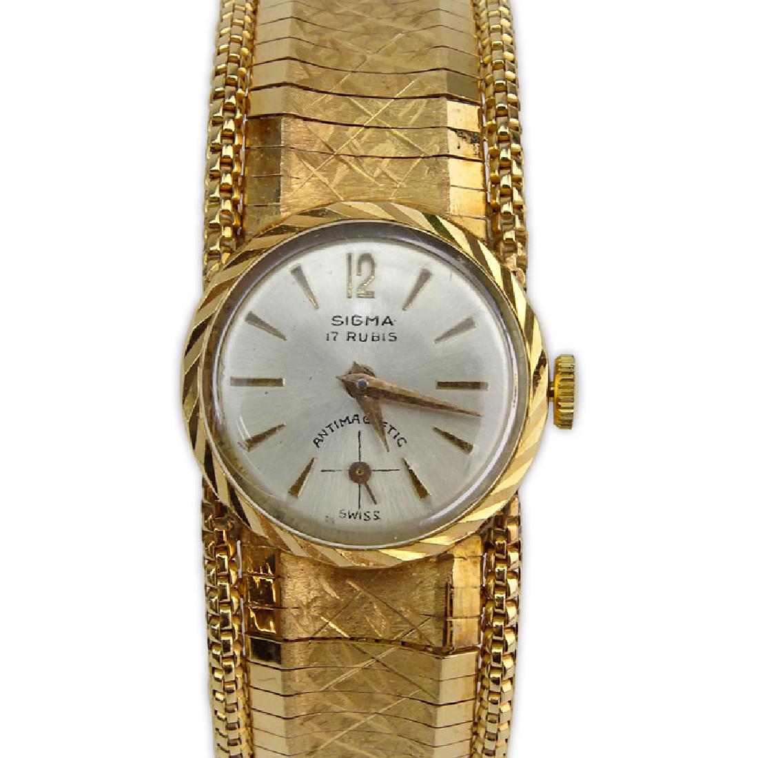 Vintage 18 Karat Rose Gold Lady's Sigma Bracelet Watch (1 of 5)