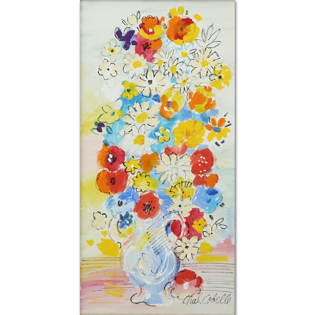 Charles Cobelle, French (1902-1998) "Still Life: Charles Cobelle, French (1902-1998) "Still Life Bouquet" Oil on Canvas Signed Lower Right. Good condition. Canvas measures 24" H x 12" W, frame measures 29-1/4" H x 17-1/4" W. Shipping $145.00 (estima