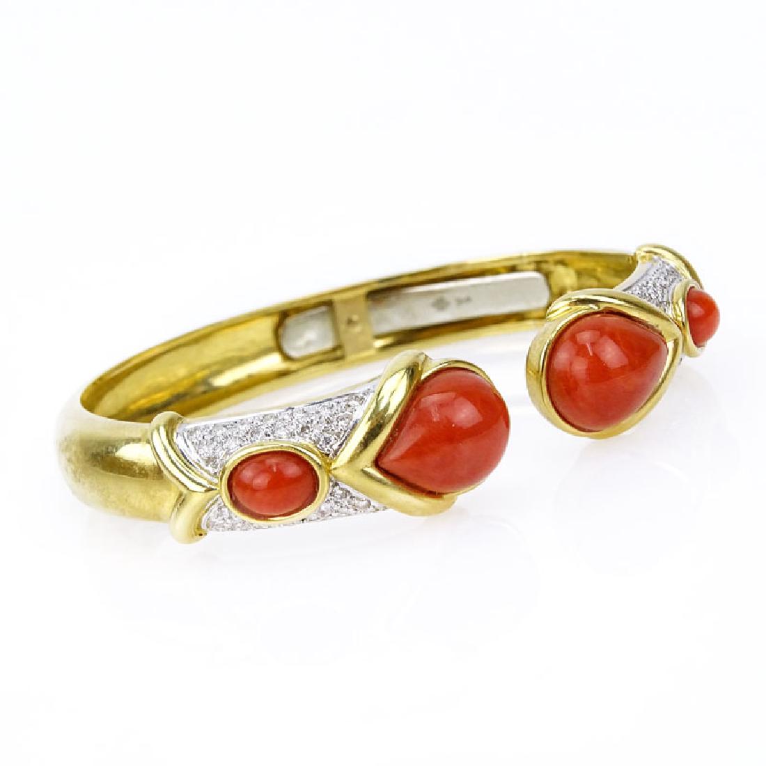 Vintage Italian 18 Karat Yellow Gold, Red Coral and (1 of 4)