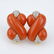 Vintage Italian 18 Karat Yellow Gold, Carved Red Coral