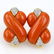 Vintage Italian 18 Karat Yellow Gold, Carved Red Coral - 2