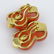 Vintage Italian 18 Karat Yellow Gold, Carved Red Coral - 3