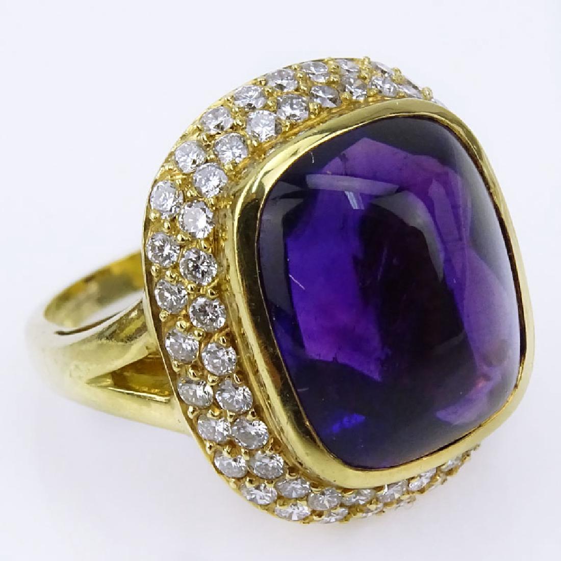 H Stern Sugarloaf Cabochon Amethyst, Pave Set Diamond (1 of 3)