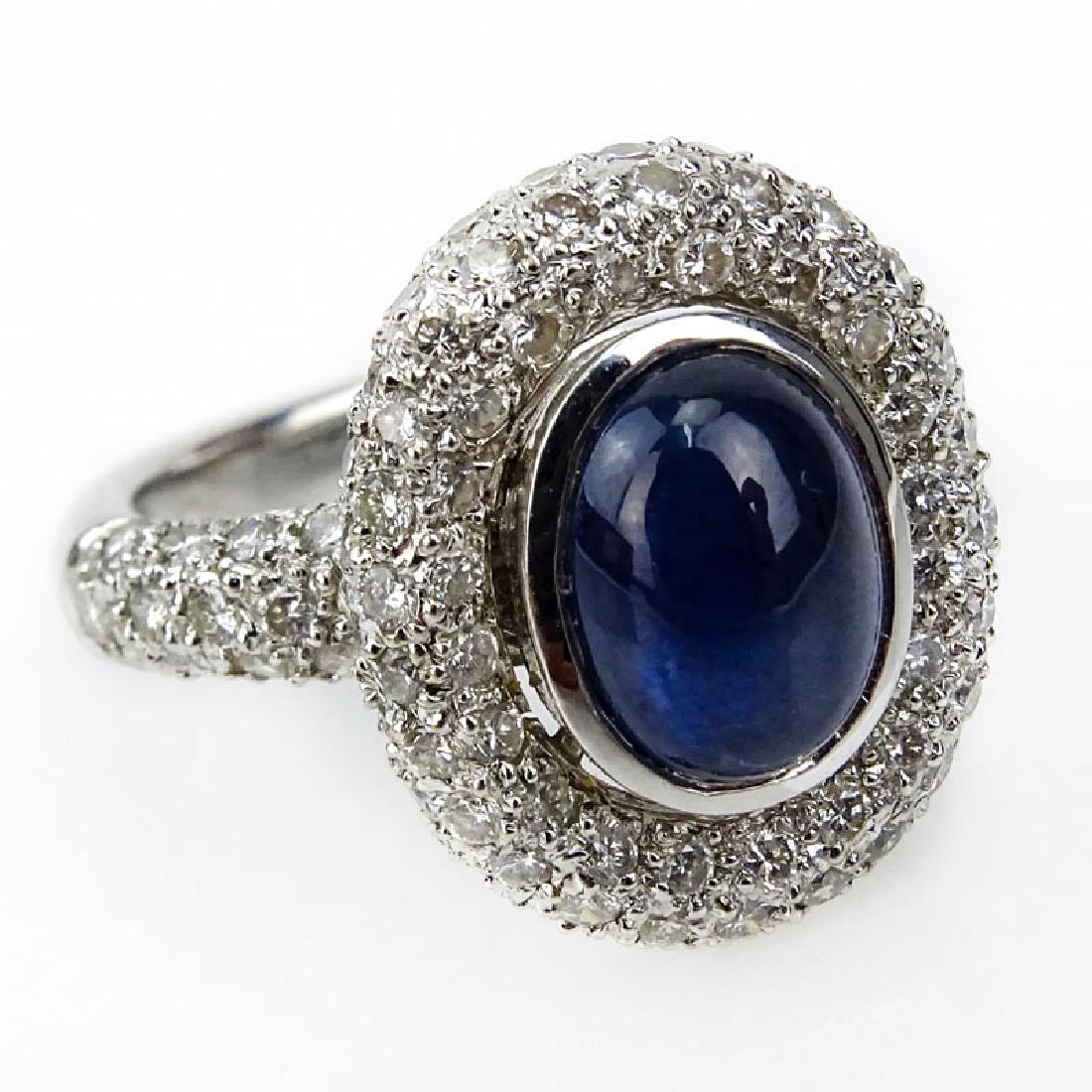 Italian Cabochon Sapphire, Pave Set Diamond and 18 (1 of 3)