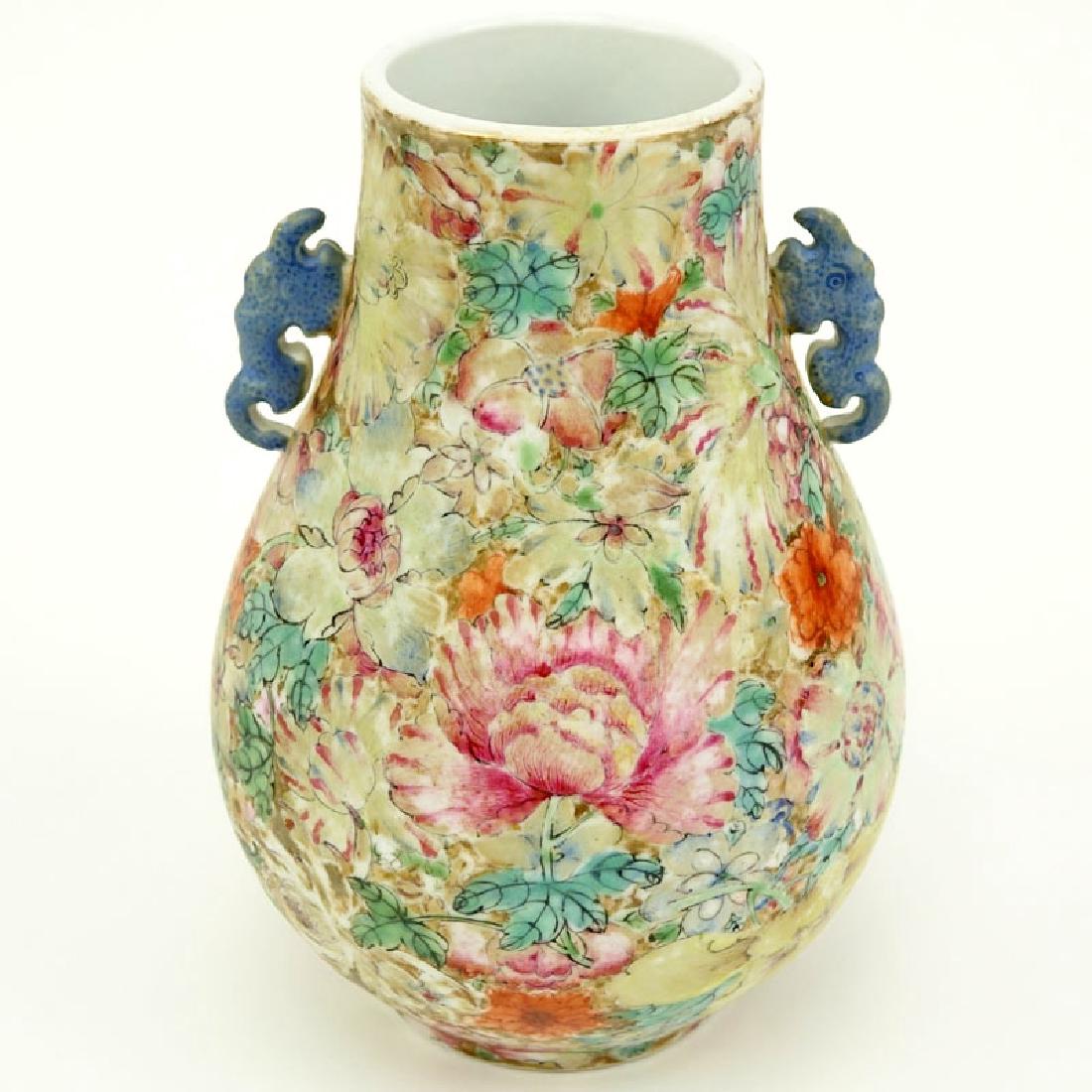 19/20th Century Chinese Famille Rose Millefleurs Vase. (1 of 7)