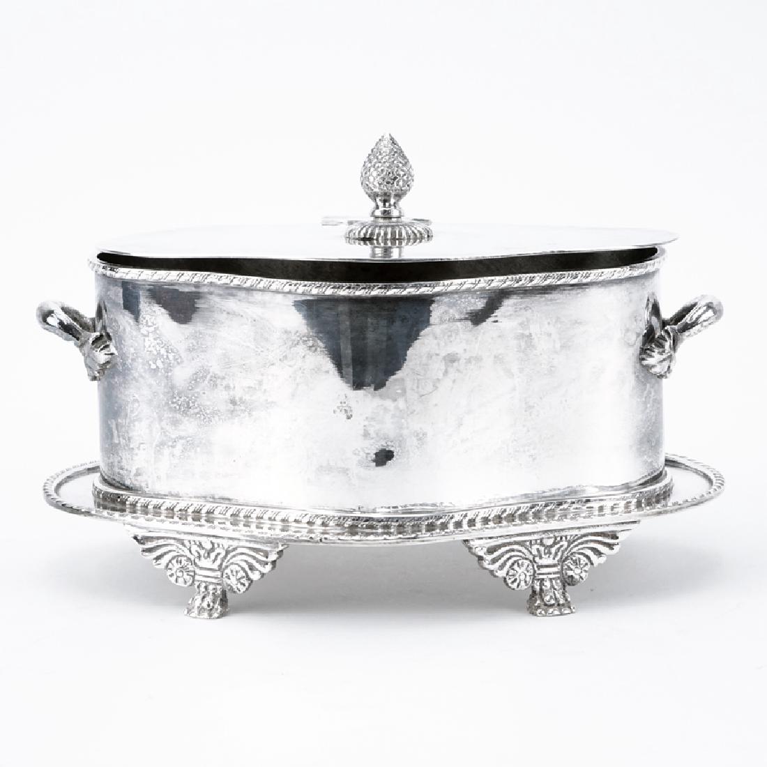 20th Century Art Nouveau Silver Plated Covered Box. (1 of 4)