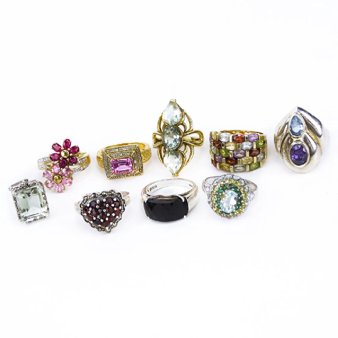 Collection of Eight (8) Sterling Silver Rings and One (1 of 10)