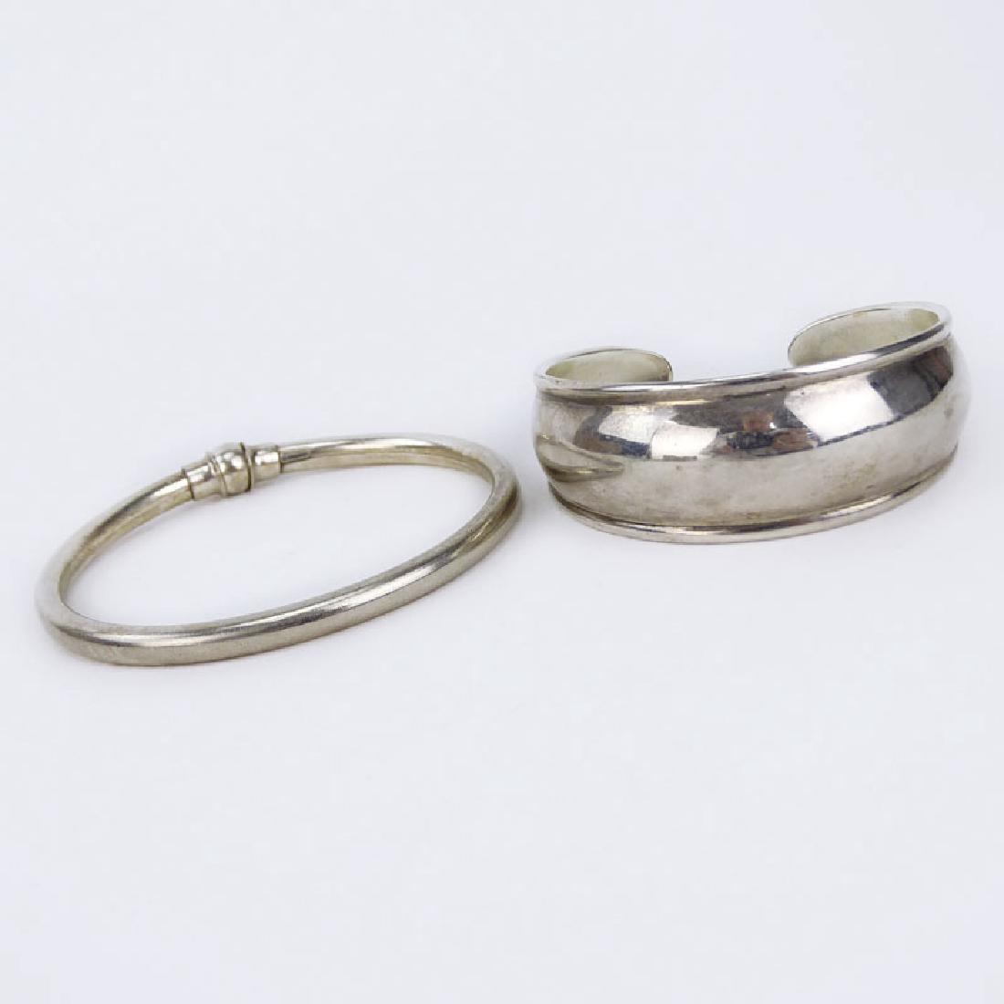 Two (2) Vintage Sterling Silver Bangle Bracelets. (1 of 4)