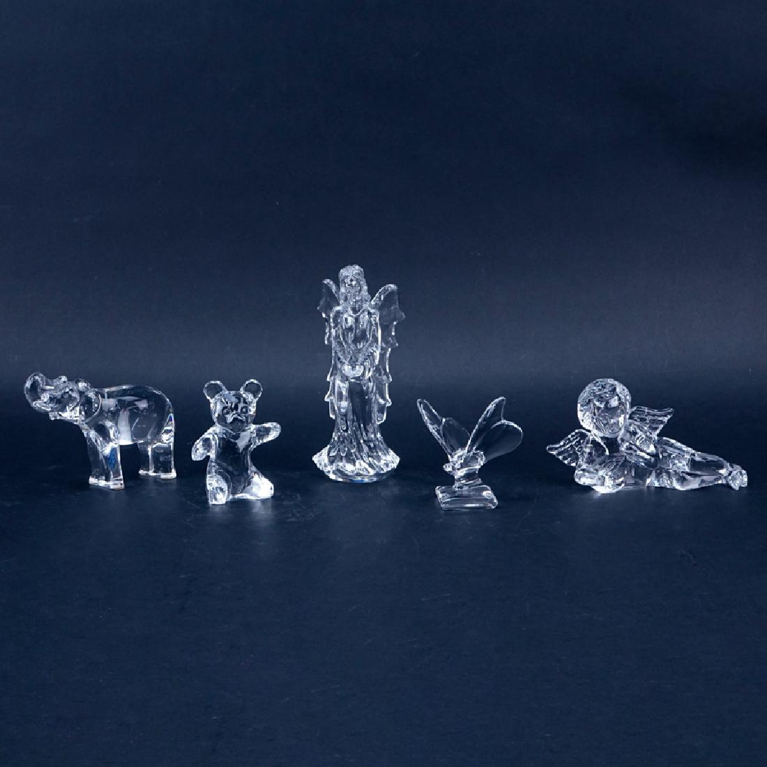 Collection of Five (5) Crystal Figurines. Includes: (1 of 3)