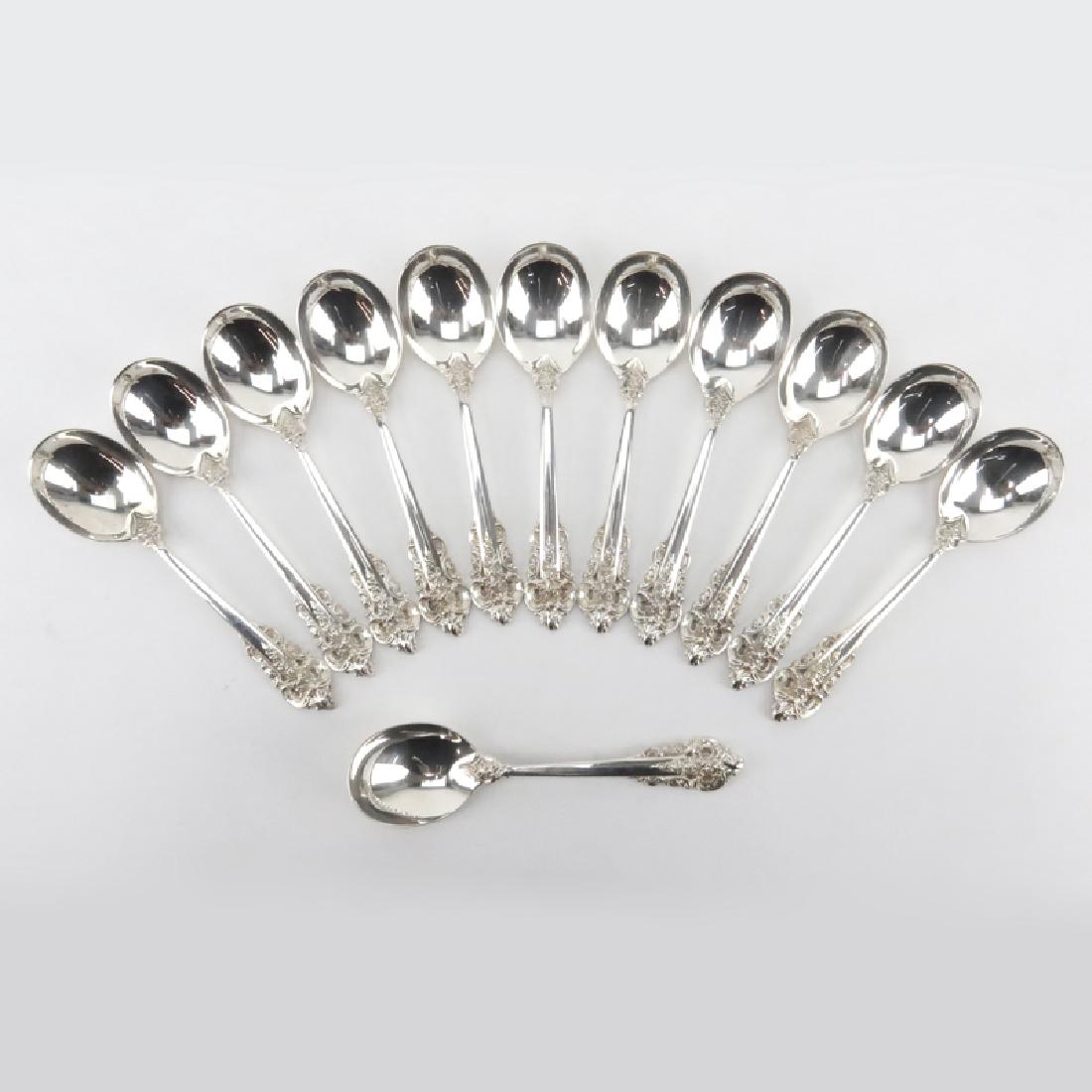 Set of Twelve (12) Wallace "Grand Baroque" Sterling (1 of 4)
