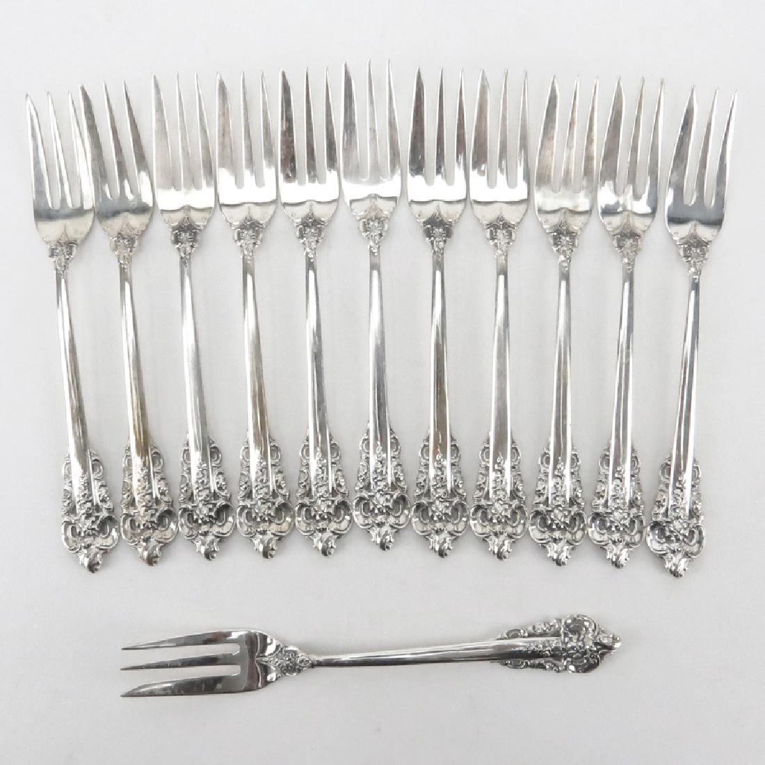Set of Twelve (12) Wallace "Grand Baroque" Sterling (1 of 4)