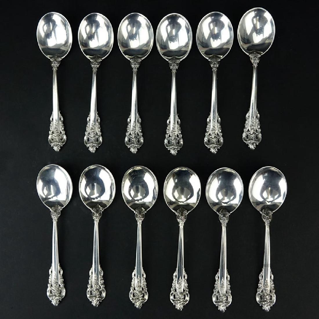 Set of Twelve (12) Wallace "Grand Baroque" Sterling (1 of 4)
