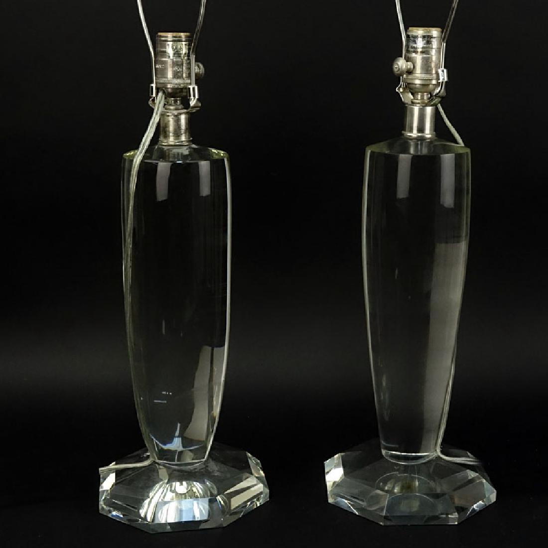 Pair of Visual Comfort & Co. Clear Crystal Lamps. Good (1 of 6)