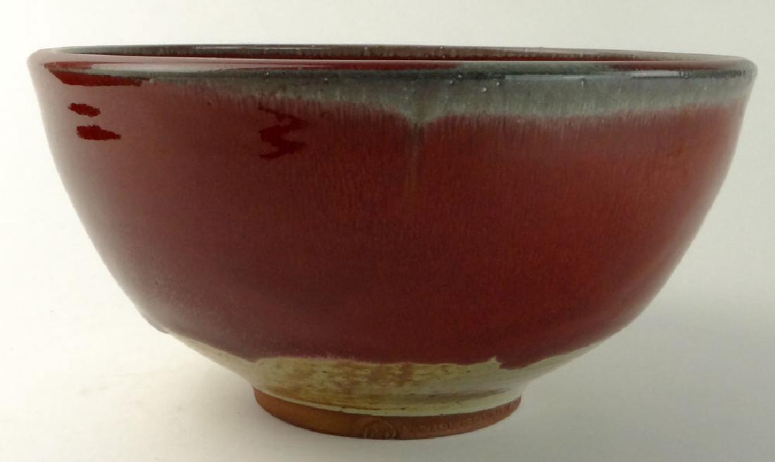 Vintage Circa 1979 Michael Obranovich Glazed Pottery: Vintage Circa 1979 Michael Obranovich Glazed Pottery Bowl. Artist Signed. Good Condition or Better. Measures 5 inches Tall, 9-3/4 Inches Diameter. Shipping $79.00 (estimate $50-$100)