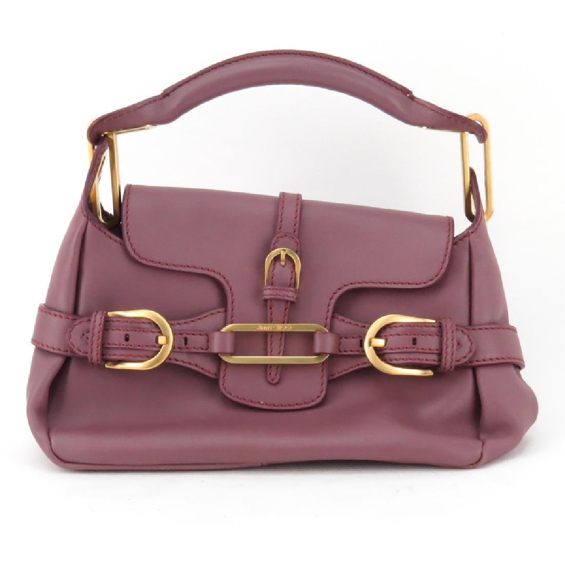 Jimmy Choo Purple Brown Leather Tulita Bag. Features (1 of 6)