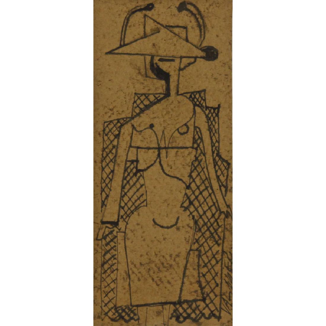 Georges Valmier, French (1885-1937) Ink on Card, Cubist (1 of 5)
