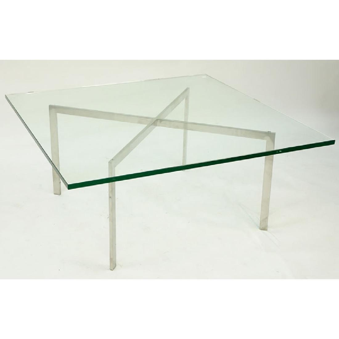 Knoll Barcelona Chrome and Glass Top Coffee Table (1 of 4)