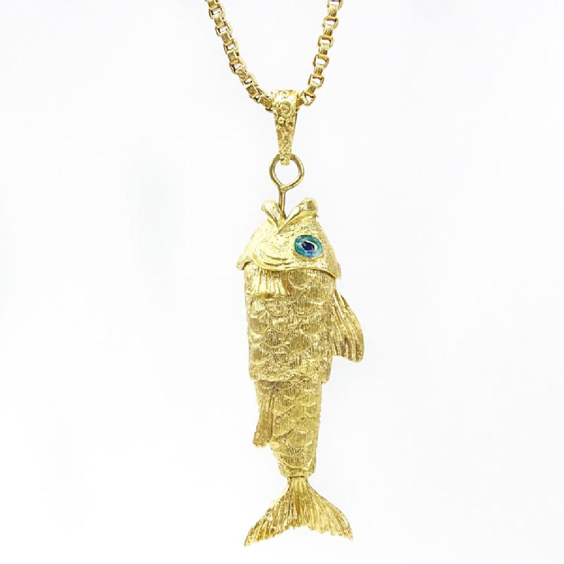 Vintage Italian 18 Karat Yellow Gold Articulated Fish (1 of 4)