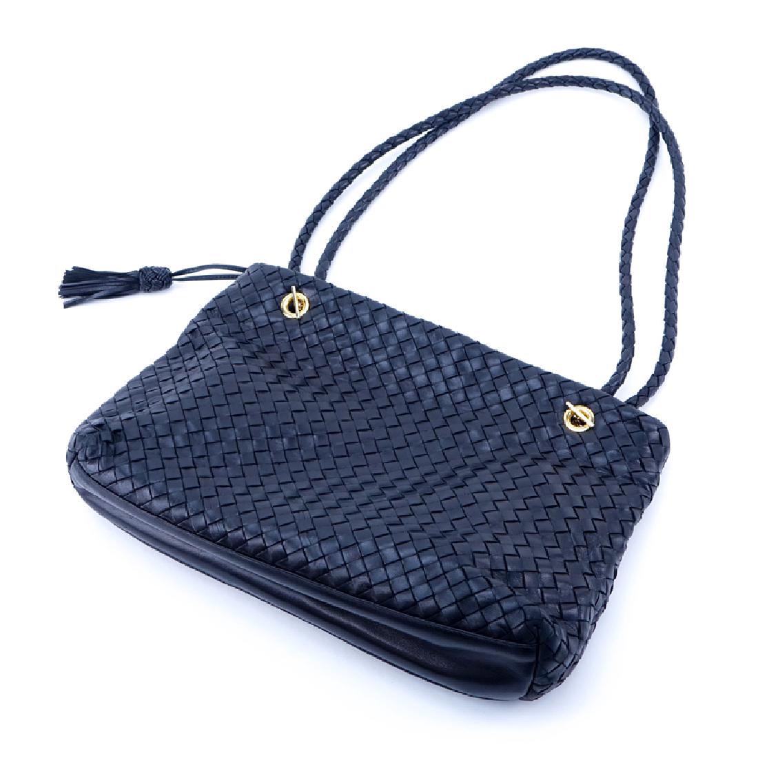 Bottega Veneta Black Leather Shoulder Bag With Tassel (1 of 3)