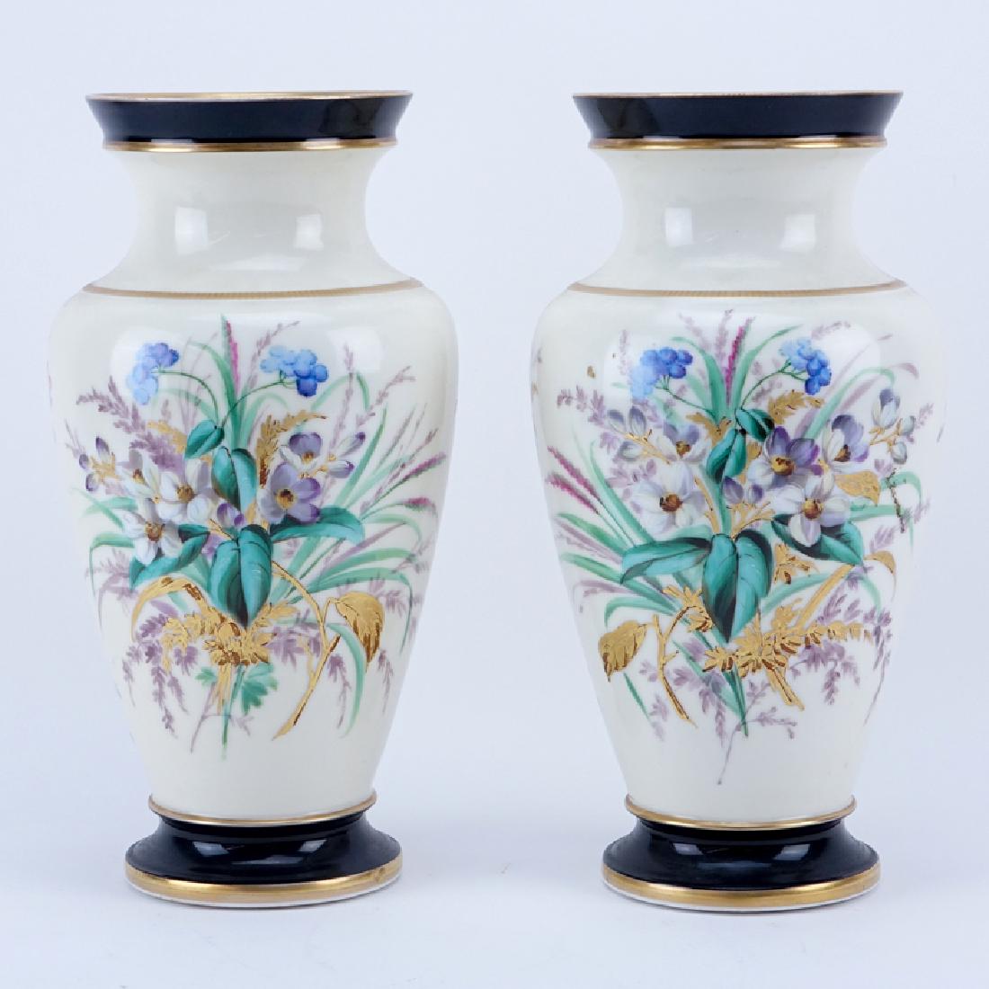Pair of Vintage Old Paris Handpainted Porcelain Vases. (1 of 4)