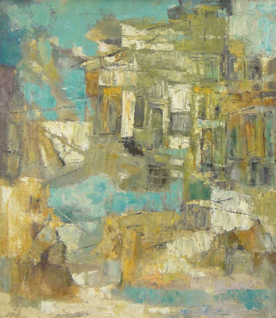 Gertrude Russell Barrer American-New York (1921-1992): Gertrude Russell Barrer American-New York (1921-1992) Oil on Canvas "Abstract" Signed Lower Right. Good to Very Good Condition. Measures 30 Inches by 26-1/2 Inches, Frame Measures 33-1/2 Inches by 29-