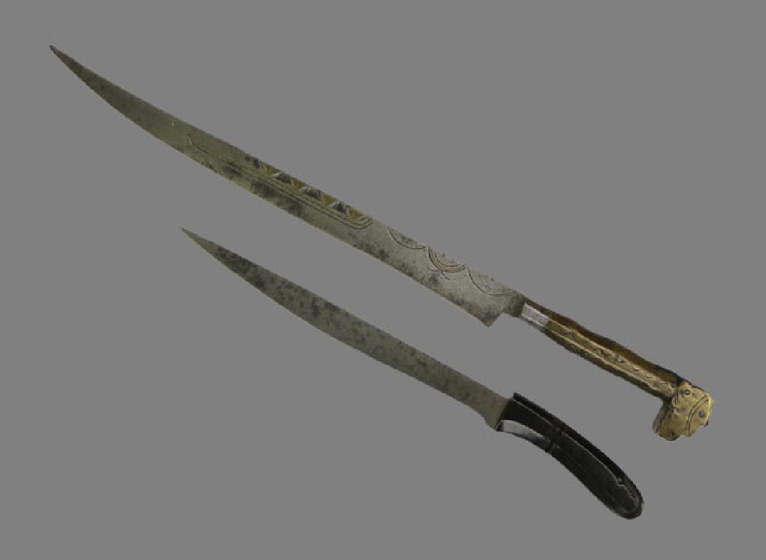 Two (2) Vintage Steel Pesh Kabz Style Daggers. One (1) (1 of 8)