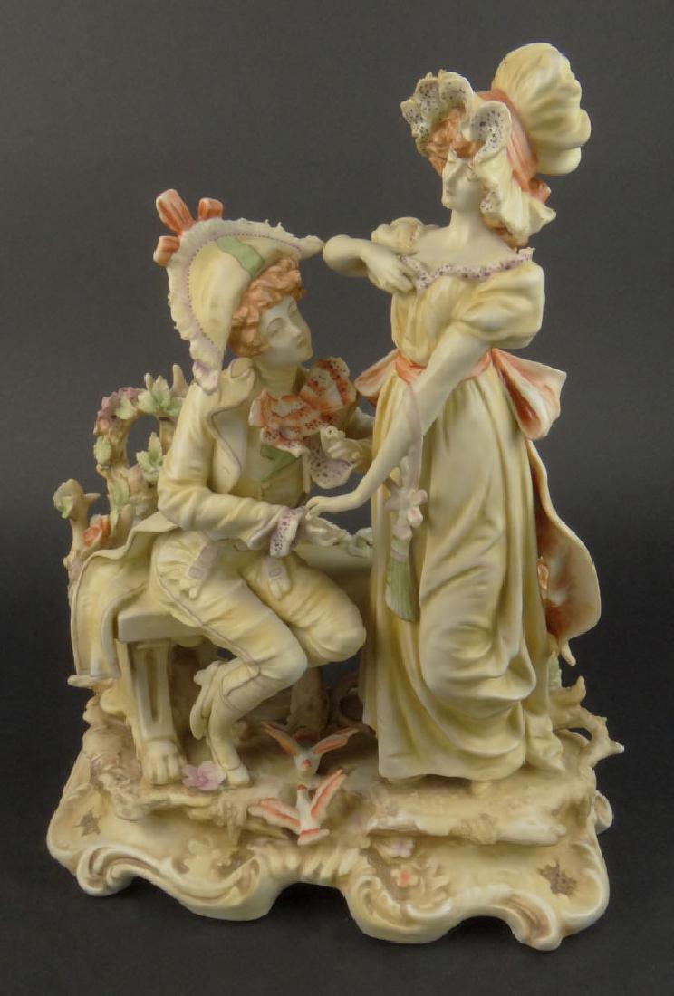 Vintage KPM Porcelain Figural Group "The Engagement". (1 of 10)