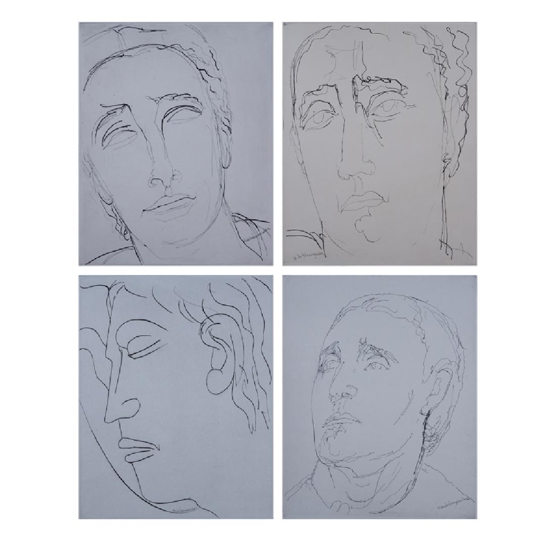 Henri de Waroquier, French (1881-1970) Lot of 4 (1 of 4)