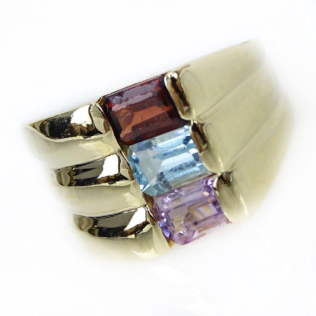 Vintage 14 Karat Yellow Gold and Multi Gemstone Ring. (1 of 5)