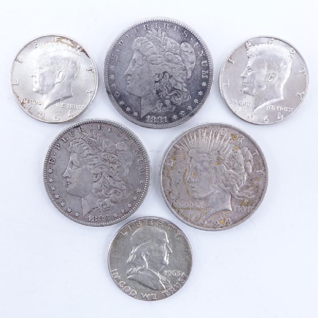 Collection of Six (6) U.S. Silver Coins. Includes: two (1 of 2)