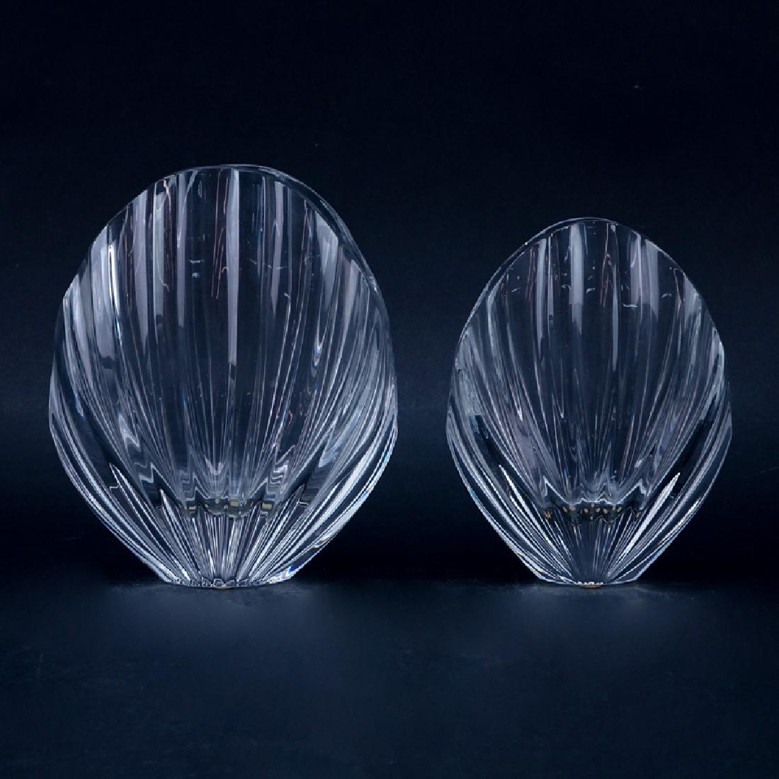 Two (2) Baccarat Crystal Vases. Signed R. Rigot, (1 of 4)
