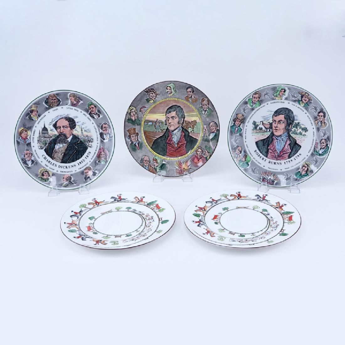 Grouping of Five (5) Vintage Porcelain Plates. (1 of 3)