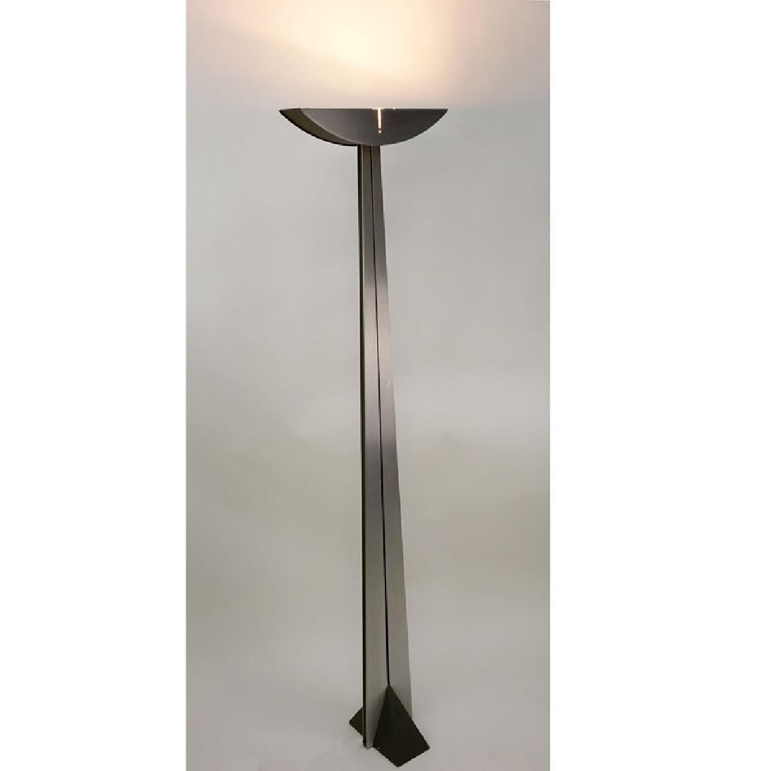 Attributed to George Kovacs Metal Floor Lamp. Kovacs: Attributed to George Kovacs Metal Floor Lamp. Kovacs label on dimmer. Minor scuffs otherwise good condition. Measures 72-1/2" H x 17-1/2" W. Shipping: Third party. (estimate $100-$200)