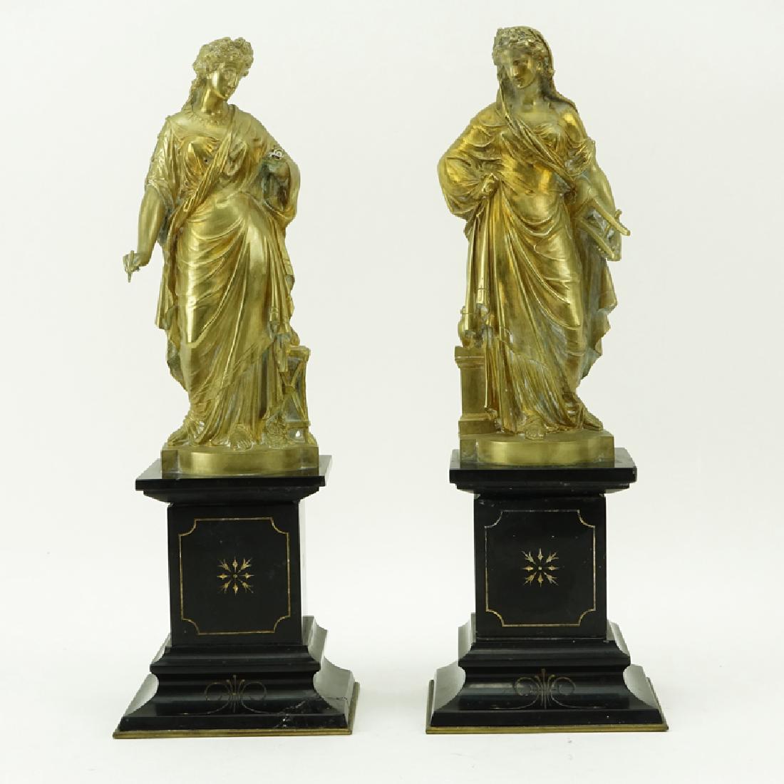 After: Henri Lepind, French (fl. 1880) Pair of Gilt (1 of 6)