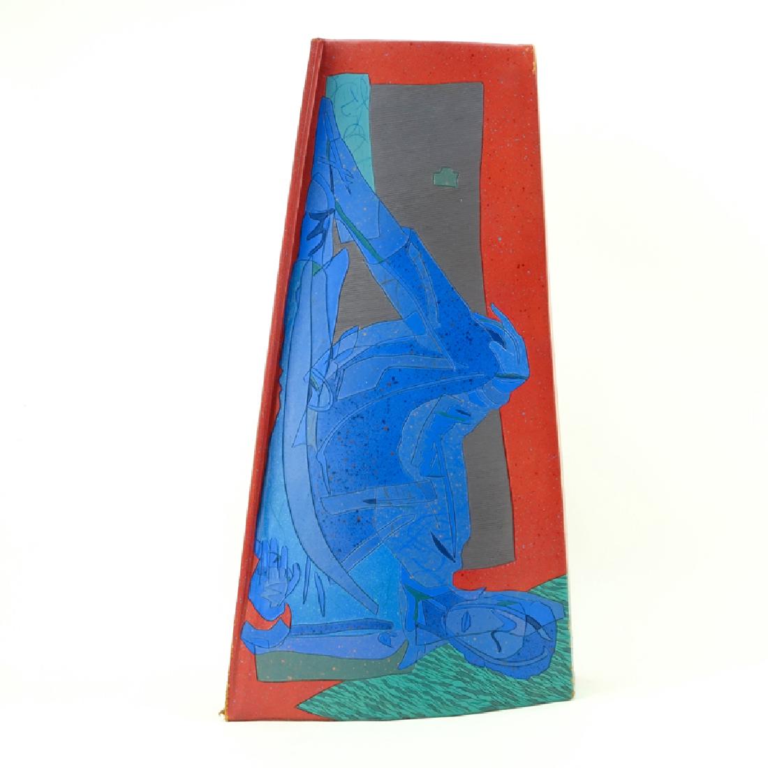 Signed Sid Large Contemporary Leather Wrapped Vase. (1 of 7)