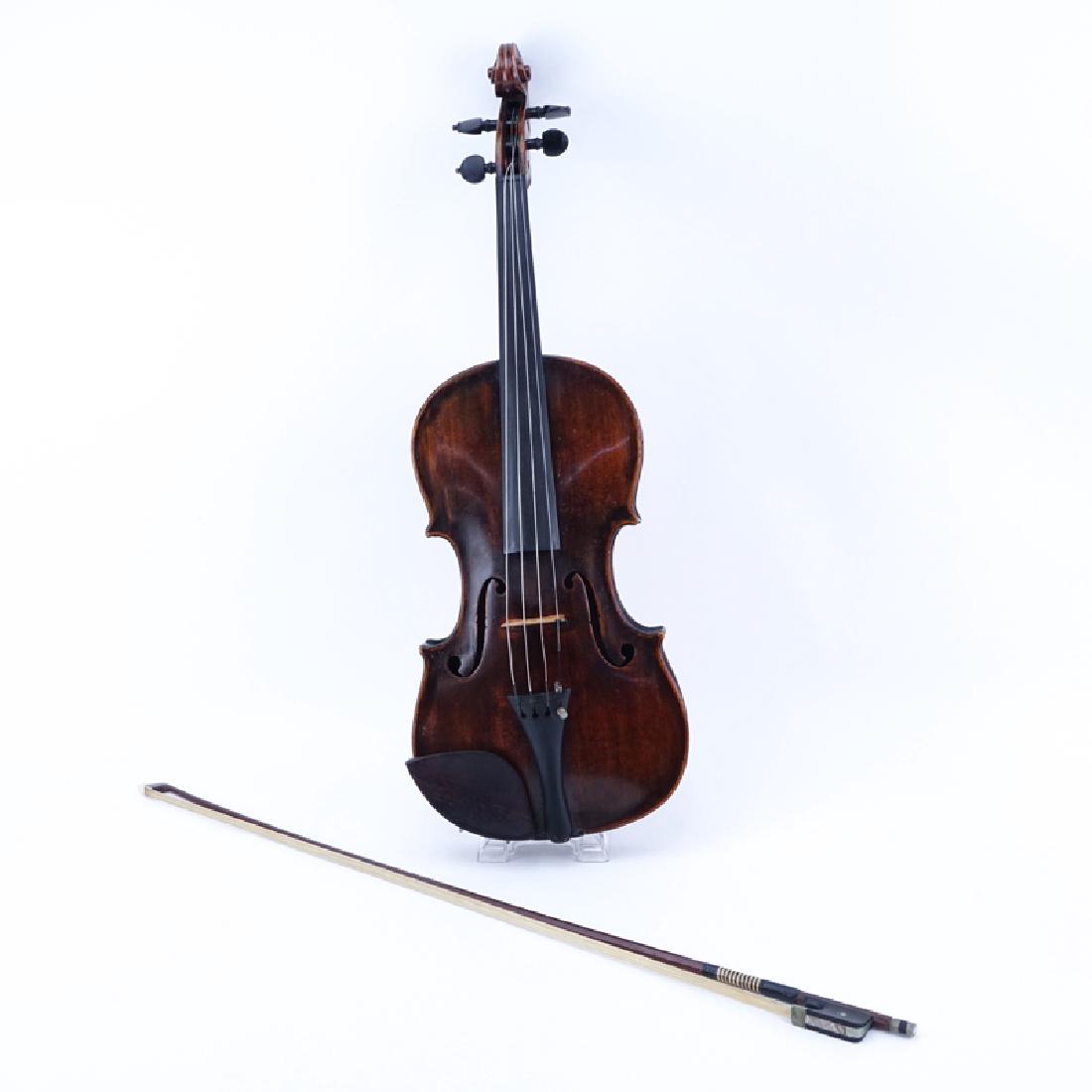 Antique Hungarian 4 String Violin in Hardcase. Marked (1 of 9)