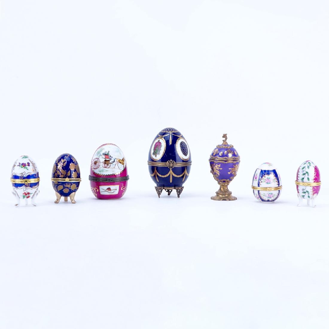 Lot of Seven (7) Porcelain Egg Shaped Musical and Non (1 of 5)